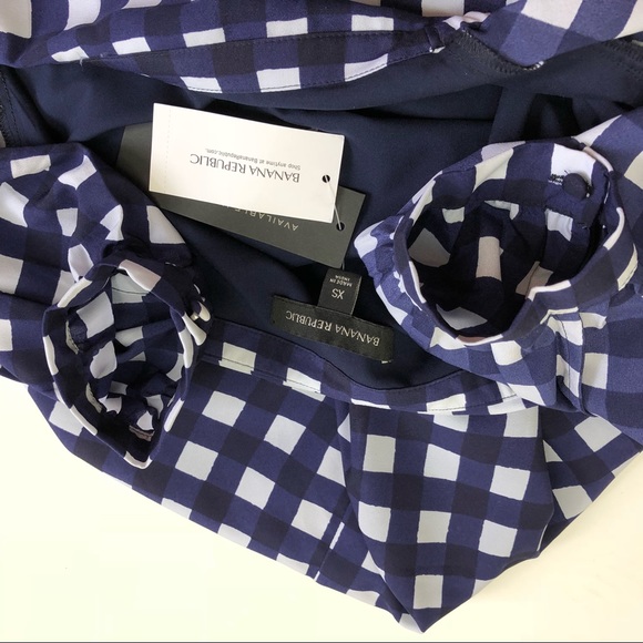 Banana Republic New XS Navy blue white dress  #3 - Picture 8 of 8